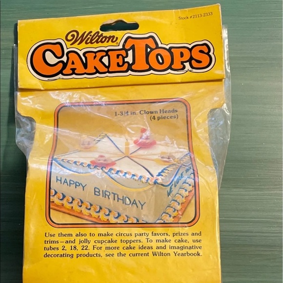 Vintage Clown Cake Toppers - Picture 2 of 6